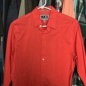 Express 1MX Coral / Orange Dress Shirt